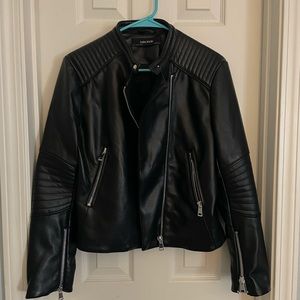 ZARA basics leather jacket